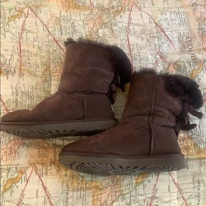 Gently used dark brown Ugg boots size 8